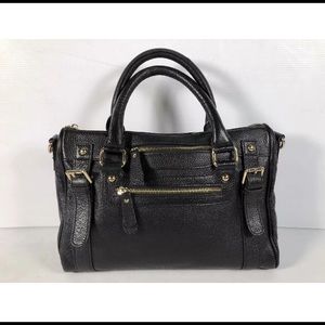 ♟Erica Anenberg large Black Leather Double Handle Handbag-MINT